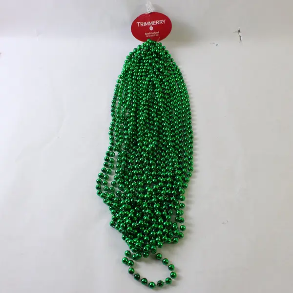 Lot of 3 Trimmerry Bead Garlands Red Gold Green Christmas 36ft each