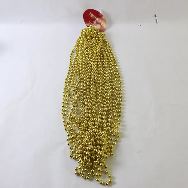 Lot of 3 Trimmerry Bead Garlands Red Gold Green Christmas 36ft each