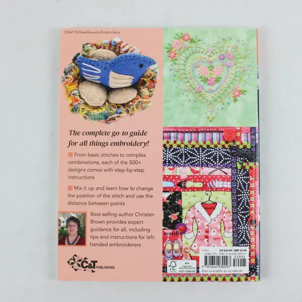Hand Embroidery Dictionary Christen Brown 500+ Stitches 1st Edition PB 2021 VG