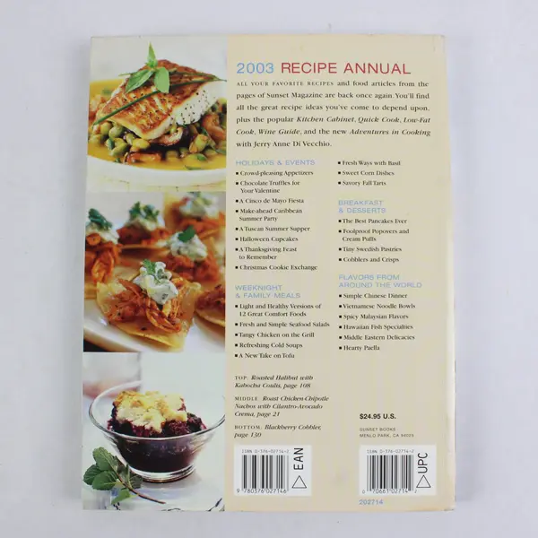 VTG Sunset Recipe Annual 2003 Edition by Editors of Sunset Magazine & Books Good