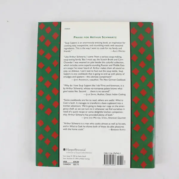 Vintage Soup Suppers 100 Main-Course Soups Arthur Schwartz 1994 Paperback Good