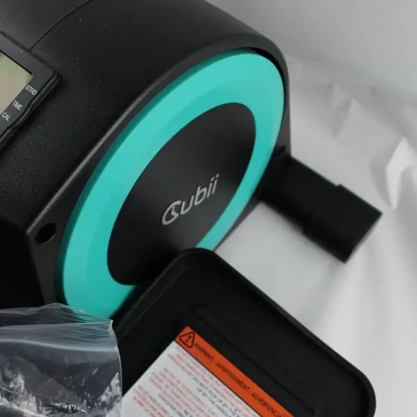 Cubii JR2 Compact Under Desk Elliptical With Display Monitor Black and Teal