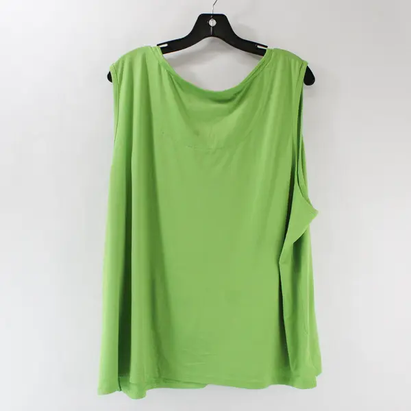 MUK LUKS Cloud Knit Pajama Tank Top Women’s 3X Sleeveless Pullover Lime Green