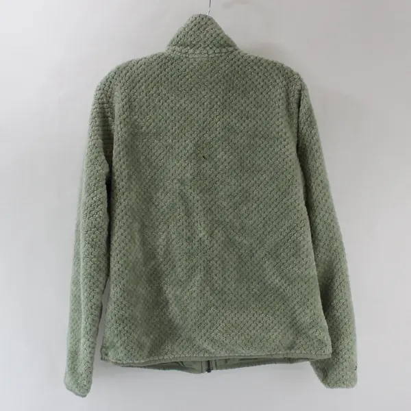Columbia Women's Green Full Zip Fuzzy Fleece Jacket L AL1086