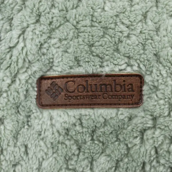 Columbia Women's Green Full Zip Fuzzy Fleece Jacket L AL1086