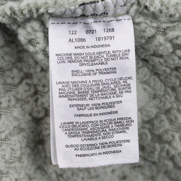 Columbia Women's Green Full Zip Fuzzy Fleece Jacket L AL1086