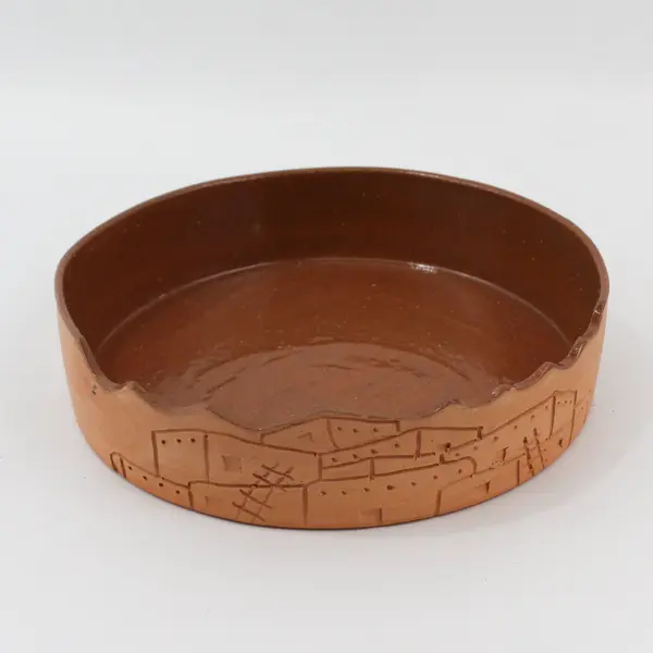 SALSA Terracotta 2-Piece Chip & Dip Set 10in Bowl 4in Dip Bowl
