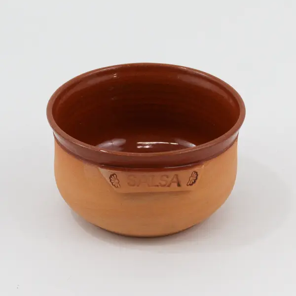 SALSA Terracotta 2-Piece Chip & Dip Set 10in Bowl 4in Dip Bowl