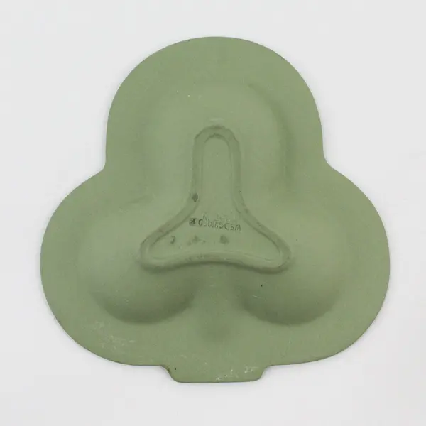 Wedgwood Jasperware Cream on Celadon 3-Section Club Ashtray Made in England