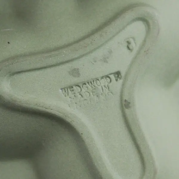 Wedgwood Jasperware Cream on Celadon 3-Section Club Ashtray Made in England