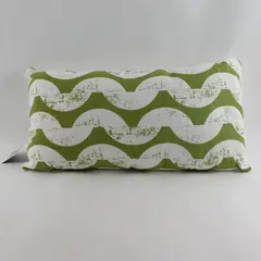Rizzy Home Green and White 11" X 21" Throw Pillow in Style T-06131
