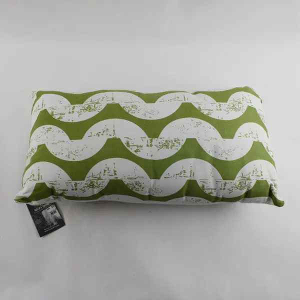 Rizzy Home Green and White 11" X 21" Throw Pillow in Style T-06131