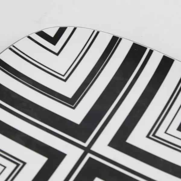 Target Home Melamine 11" Dinner Plate 6pc Set Black and White Geometric Design