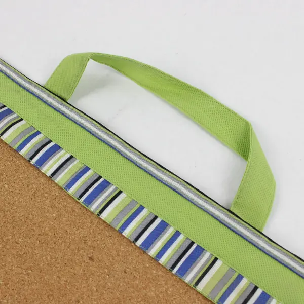 Style Selections Blue Green Striped Memo Organizer Dry Erase Cork Pockets