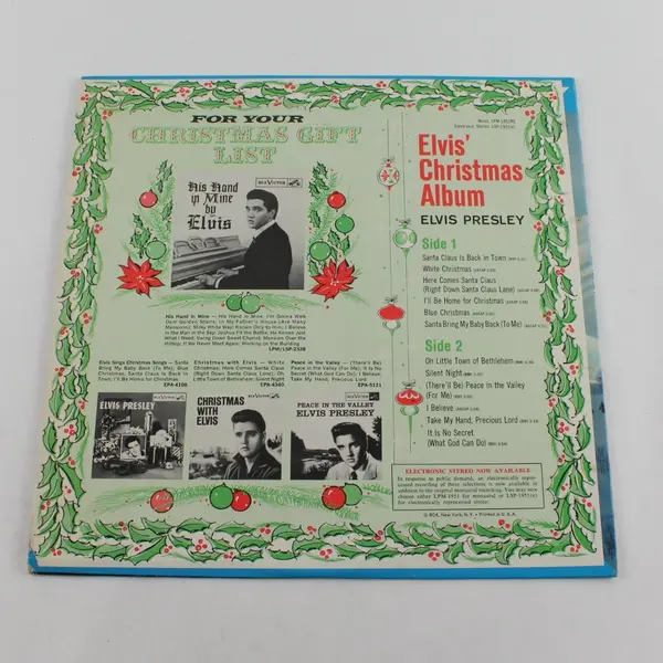 Elvis Presley Elvis' Christmas Album RCA Victor 12" LP