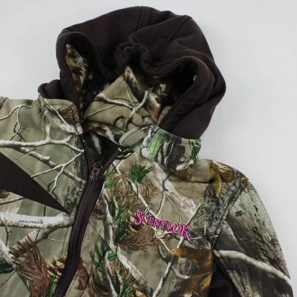 Scent-Lok Realtree Camo Long Sleeve Zip Up Sweatshirt Women's Size M