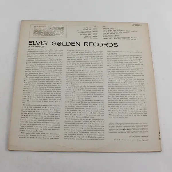 Elvis Presley Elvis' Golden Records RCA Victor LP 12" Vinyl
