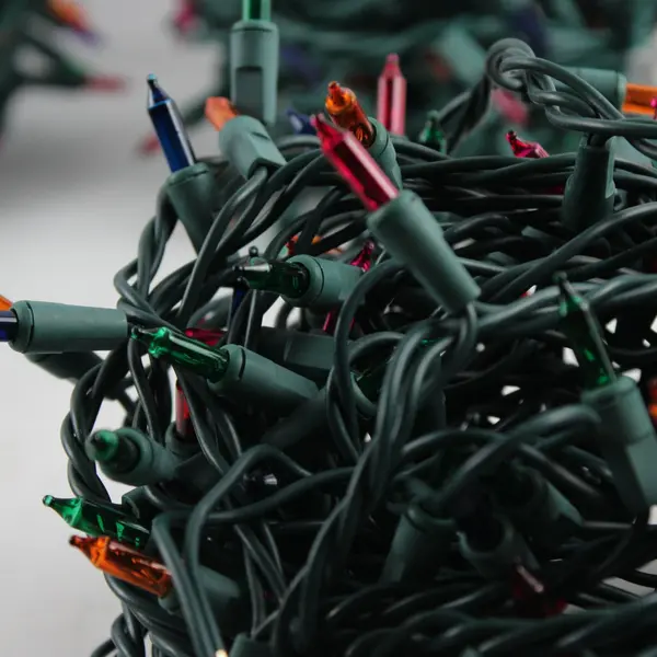 Lot of 4 Multicolor Incandescent Christmas Lights 114 ft+ Total TESTED