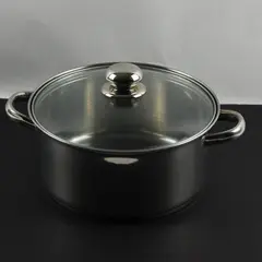 Innova Classicor 18/10 Stainless Induction Stockpot w/ Glass Lid 6 Qt