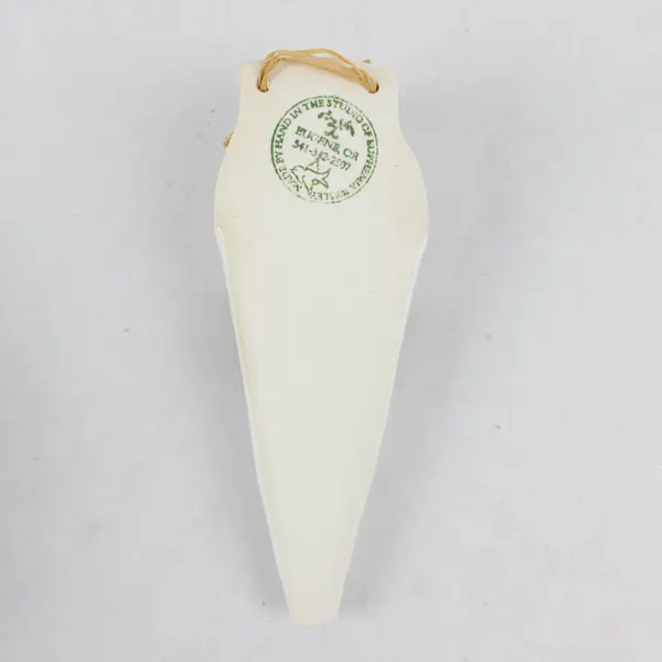 Vintage Euphemia Wesley Handmade Ceramic Wall Pocket Vase White & Blue Flowers