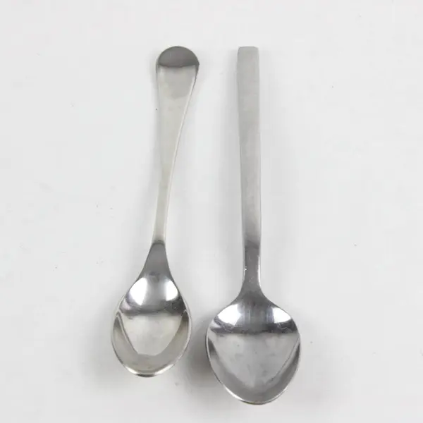 Lot of 2 Soup Spoons GS Gourmet Settings & Unbranded Stainless Steel