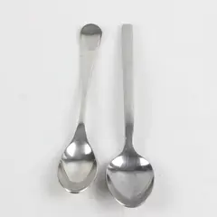 Lot of 2 Soup Spoons GS Gourmet Settings & Unbranded Stainless Steel