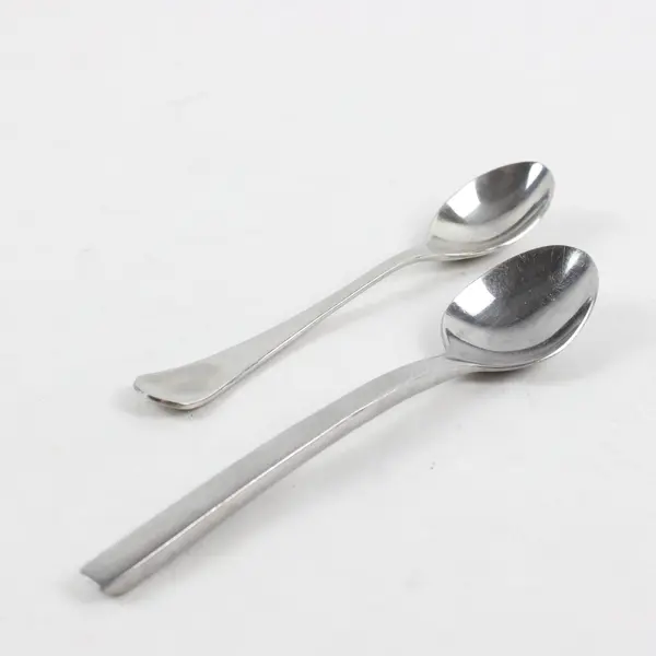 Lot of 2 Soup Spoons GS Gourmet Settings & Unbranded Stainless Steel