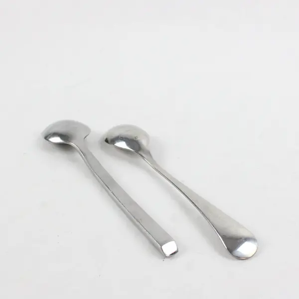Lot of 2 Soup Spoons GS Gourmet Settings & Unbranded Stainless Steel
