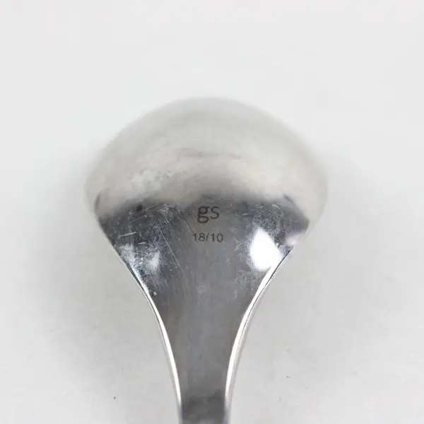 Lot of 2 Soup Spoons GS Gourmet Settings & Unbranded Stainless Steel