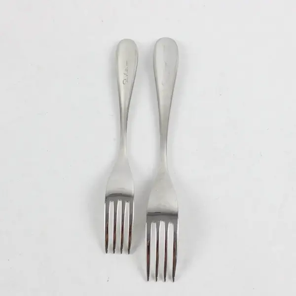 Set of 2 Robert Welch Deta Stainless Steel Salad Fork and Dining Fork 