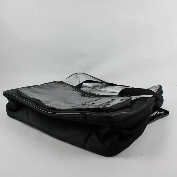 Large Semi-Transparent Black Travel Tote Bag 17"