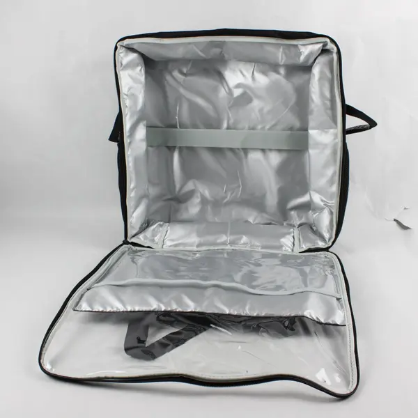 Large Semi-Transparent Black Travel Tote Bag 17"