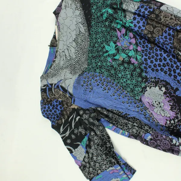 VTG 80s Jane Schaffhausen Petite Floral Drop Waist Dress Sz 8 FLAW