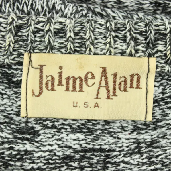 Vintage Jaime Alan Black and White Marled Acrylic Knit Set Women's Medium
