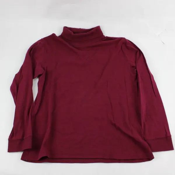 Basic Editions Maroon Red Long-Sleeved Turtleneck Women's Medium