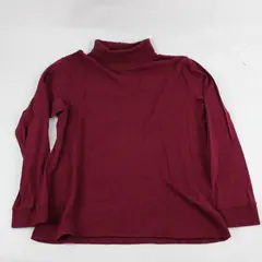 Basic Editions Maroon Red Long-Sleeved Turtleneck Women's Medium