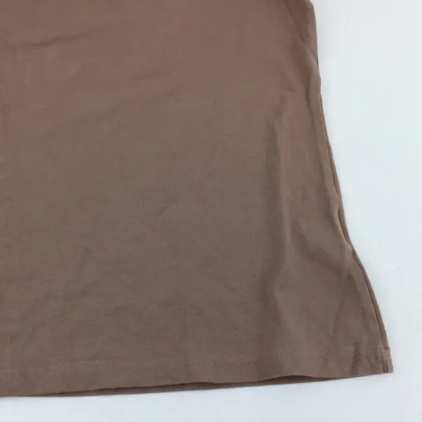 Basic Editions Modern Fit Brown V-Neck T-Shirt Women's XL