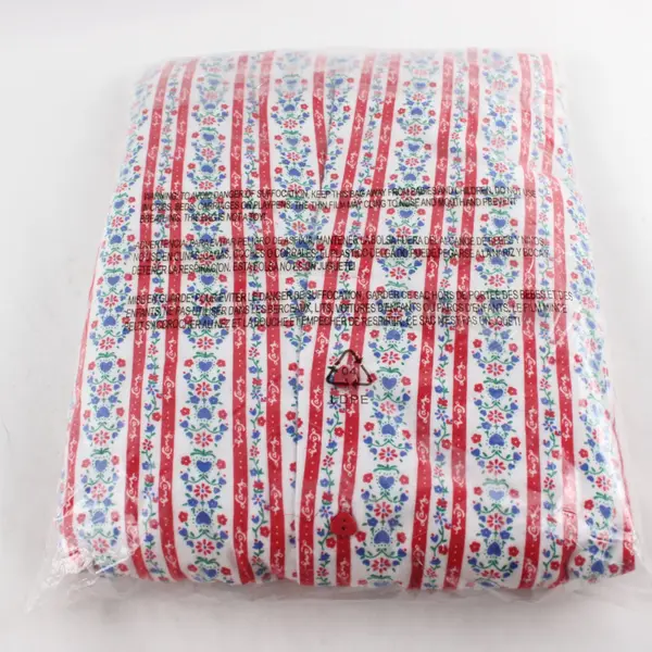 NWT Lanz of Salzburg 42364 Small Red White Blue Floral Flannel Nightgown