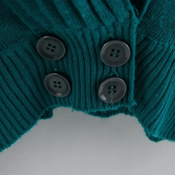 Vintage Hollywood & Vine Teal Plunge Sweater Women's Medium