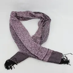 Pink Black Paisley Fringe Scarf Wrap 27x75 in Womens Shawl Stole