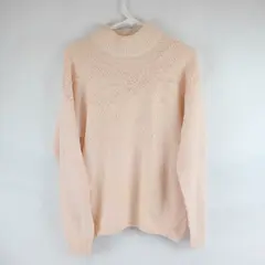 VTG Chrysantheme Pale Pink Beaded Sequined Sweater Women's Medium FLAWED
