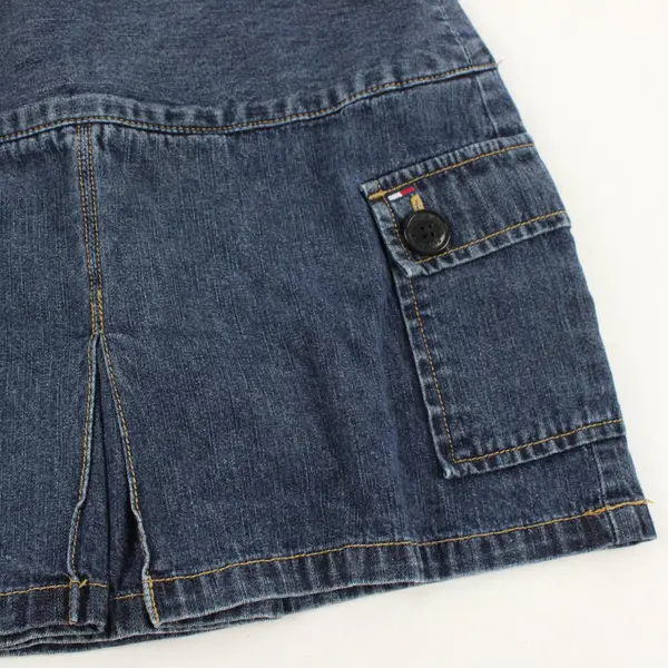 Y2K Vintage Tommy Hilfiger Women's Size 0 Dark Wash Denim Mini Skirt
