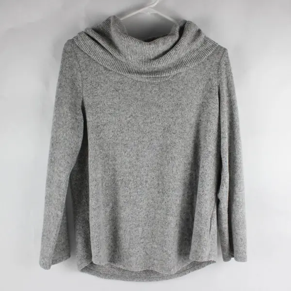Apt. 9 Light Gray Cowl Neck Pullover Sweater Women's PL