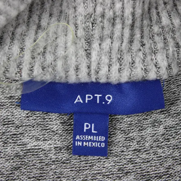 Apt. 9 Light Gray Cowl Neck Pullover Sweater Women's PL