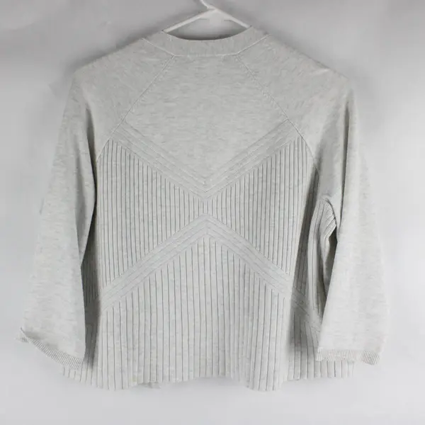 89th + Madison Light Gray 3/4-Sleeve Shrug Bolero Women's Large