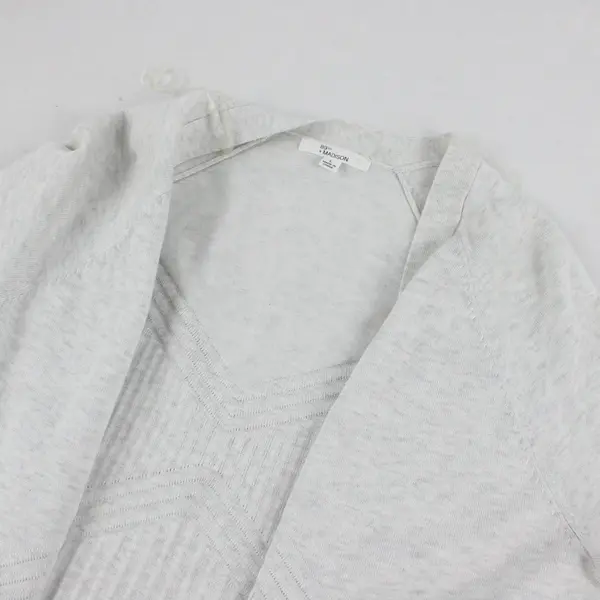 89th + Madison Light Gray 3/4-Sleeve Shrug Bolero Women's Large