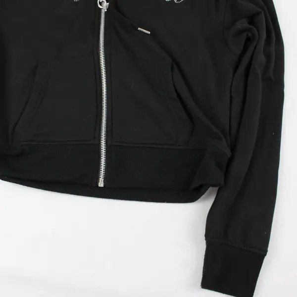 Baby Phat With Rhinestones Zip Up Hoodie Black Women's Size S