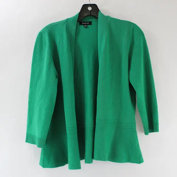 Verve Ami Green Open-Front Cardigan Women's Medium