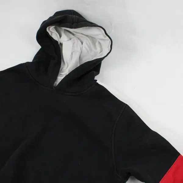 AND1 Youth XL 14/16 Black Red White Colorblock Hoodie Basketball