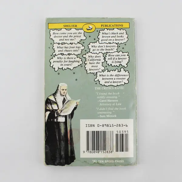 Vintage Skid Marks Common Jokes about Lawyers Michael Rafferty 1988 Paperback
